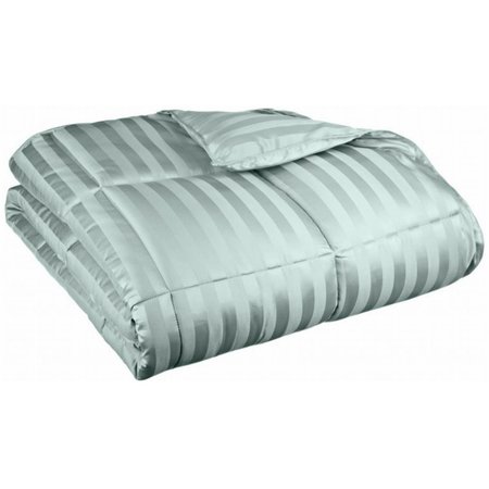 GRAND DOWN All Season Wide Stripes Down Alternative Comforter  King-Jade COMFORTER KG ST-JD (1in)